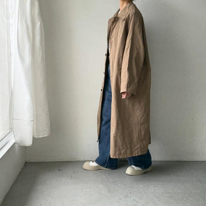R&D.M.Co ガーメントダイステンカラーコート　ベージュ