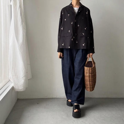 atelier naruse  コットンリネンテーラードジャケットnohara