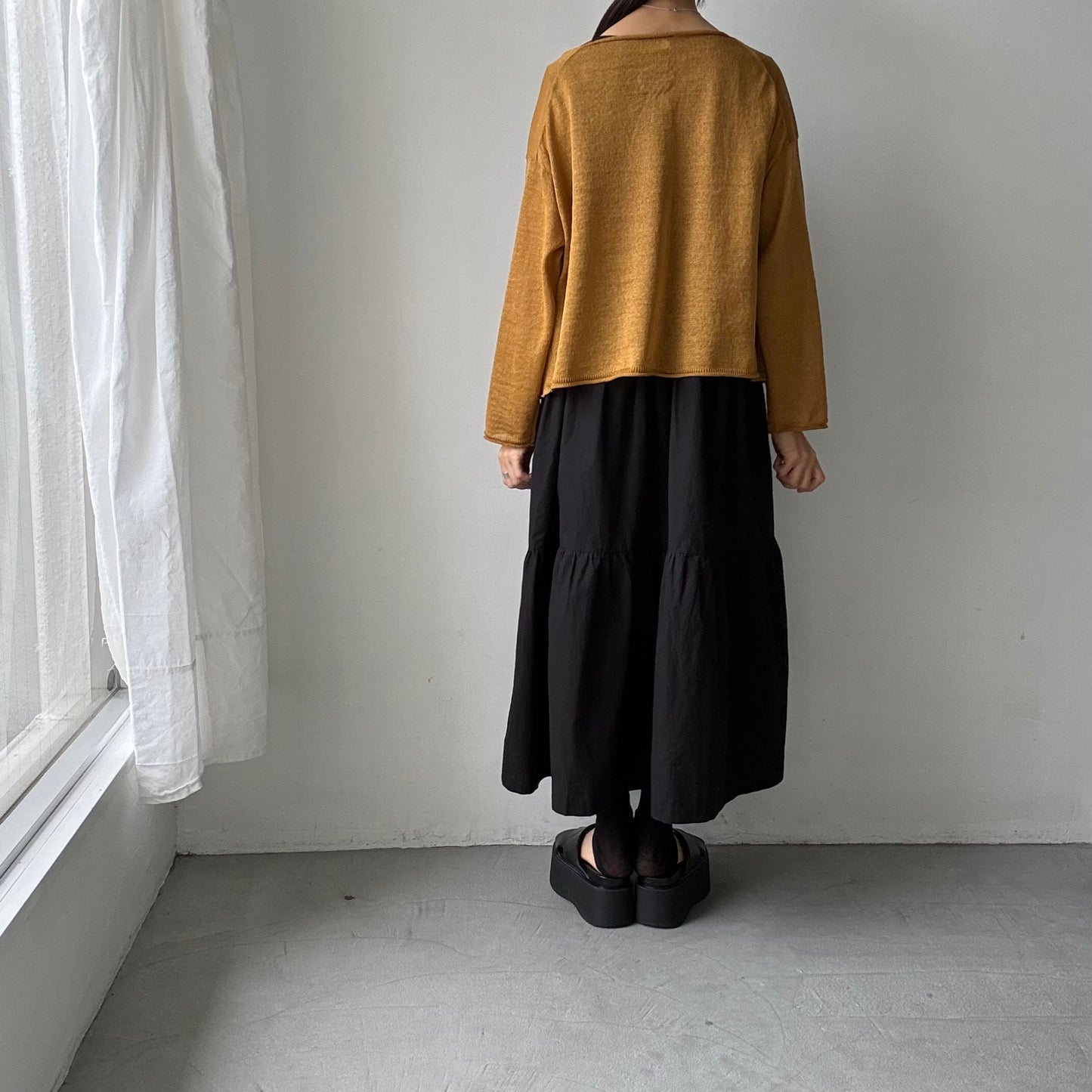 atelier d'antan  Paulet リネンニットカーディガン　マスタード