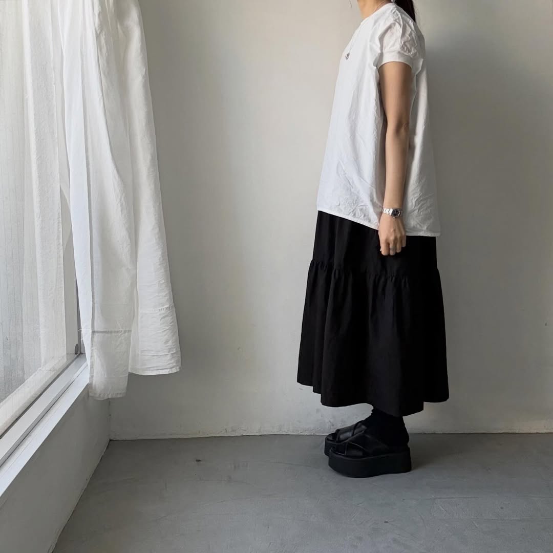 homspun コンパクトウェザーノースリーブ(オーバーサイズ)  ホワイト
