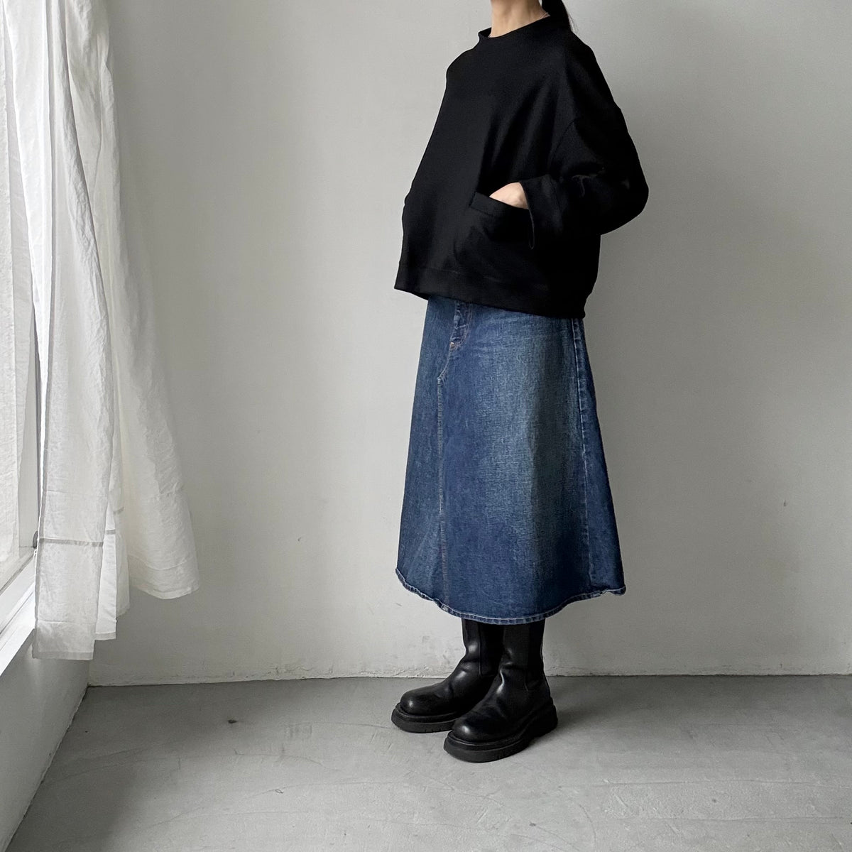 R&D.M.Co  ミドルスムースポケットプルオーバー