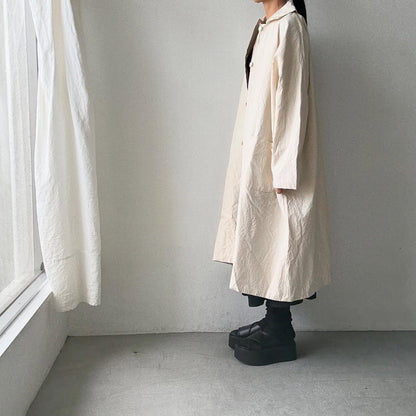 jujudhau コットンカラードコート
