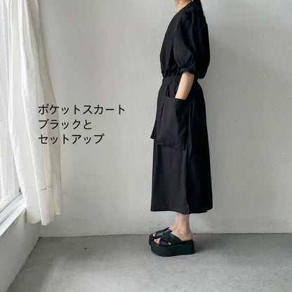 R&D.M.Co  ガーメントダイタイプライタービッグバルーンスリーブブラウス　ブラックS