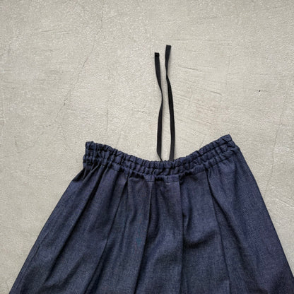 Linenya  デニムタックスカート　75センチ丈