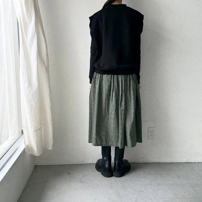 homspun コンパクト裏毛ベスト　ブラック