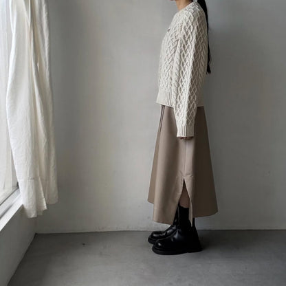 TENNE HANDCRAFTED MODERN ボリュームスリーブアランニットプルオーバー