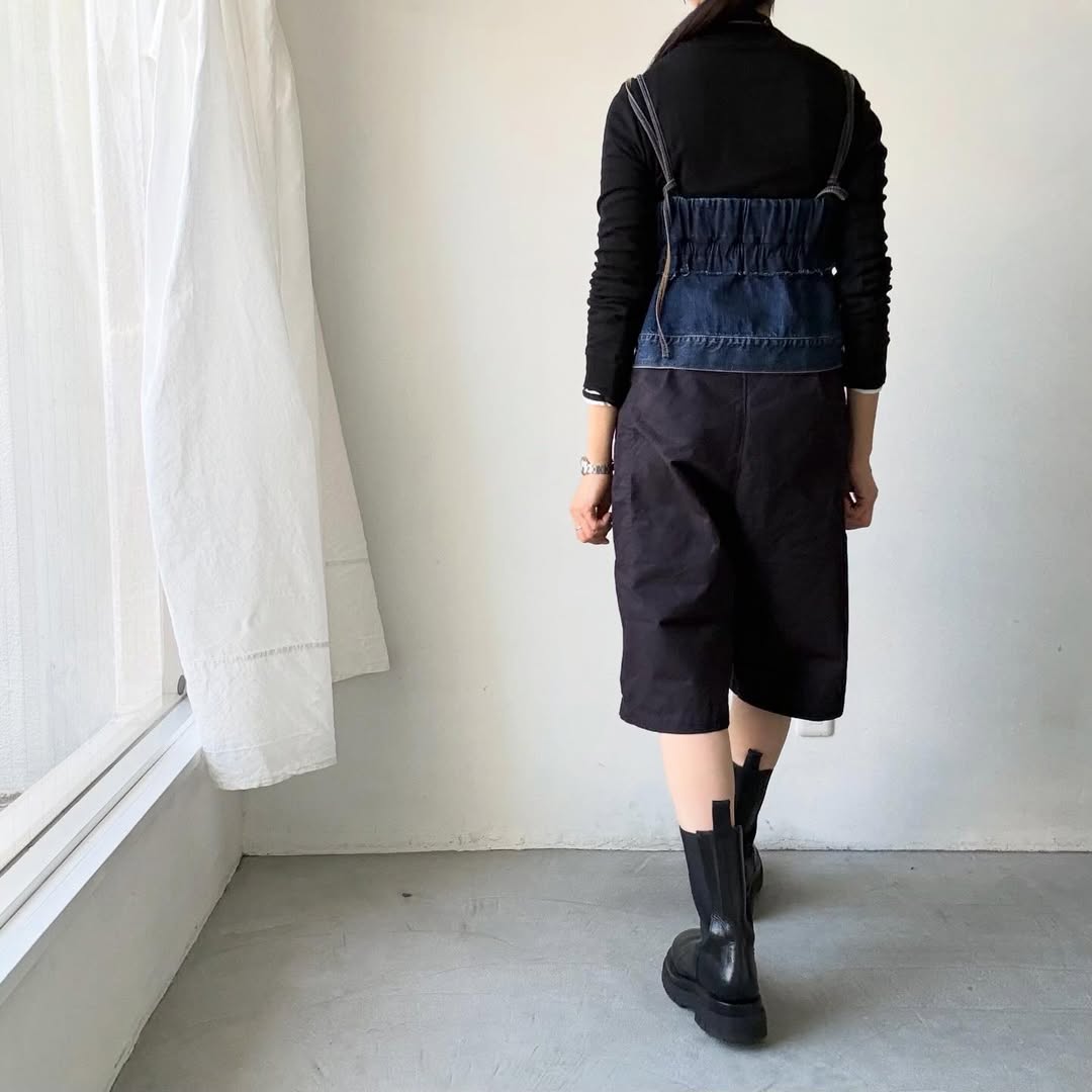 homspun  リップストップハーフパンツ　ネイビー