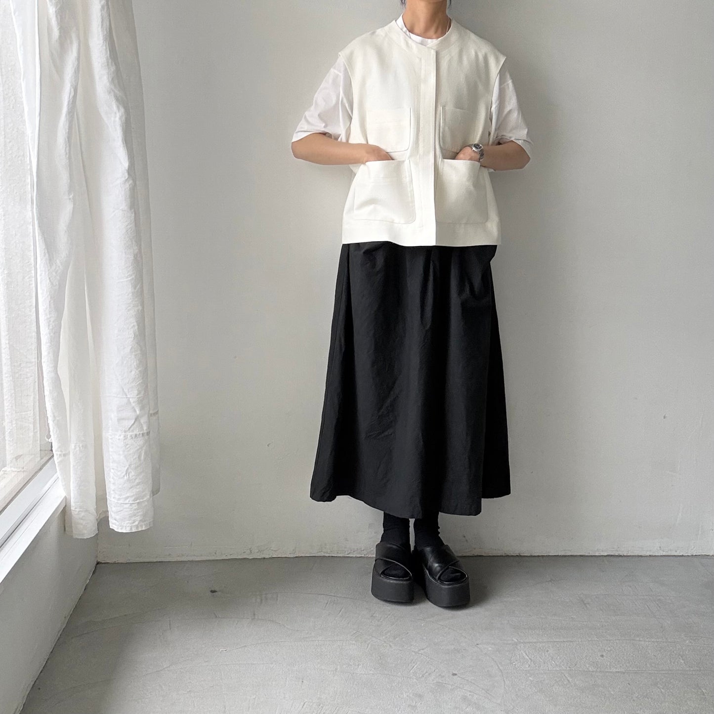 TENNE HANDCRAFTED MODERN  シルクキュプラツイードベスト