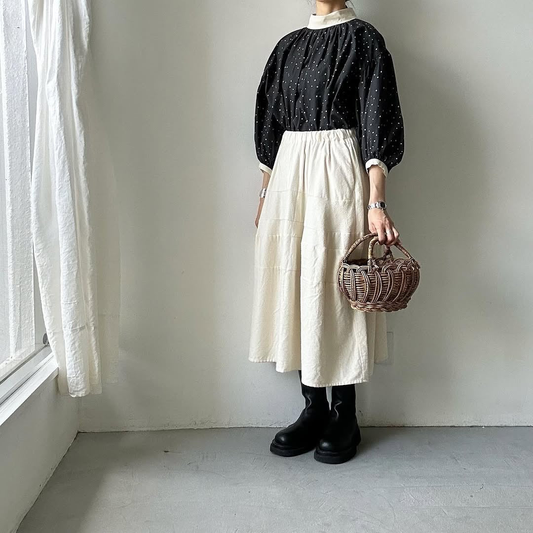 MAGALI コットンリネンスノーウィープルオーバー