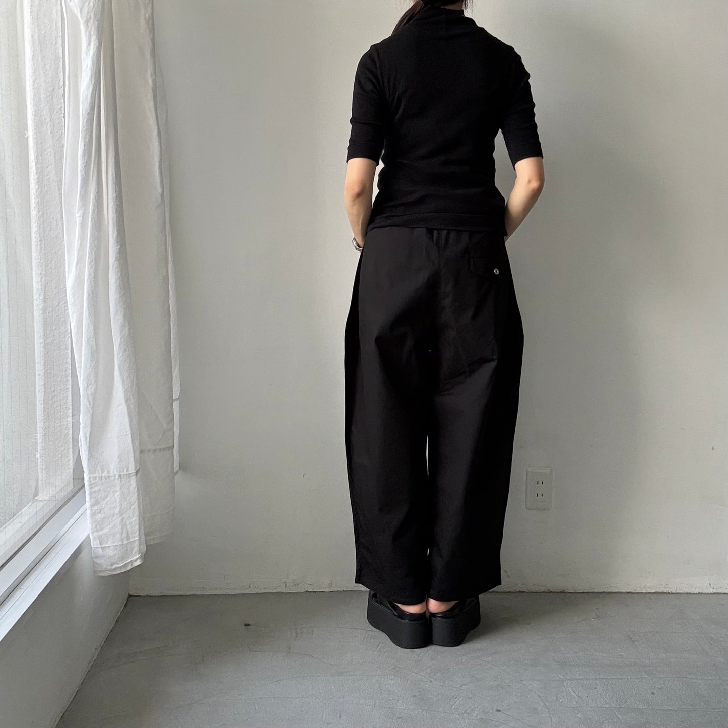ゴーシュ  オーガニックダックコットンストレートラインパンツ