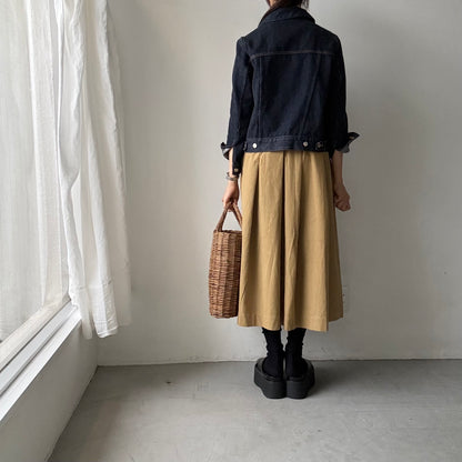 Linenya  コットンタックスカート　82センチ　ベージュ
