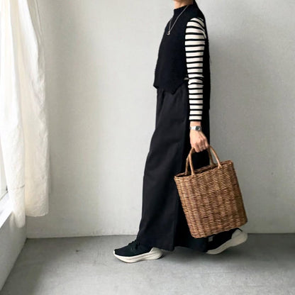 dui jujudhau  ワイドワイドパンツ　チノブラック