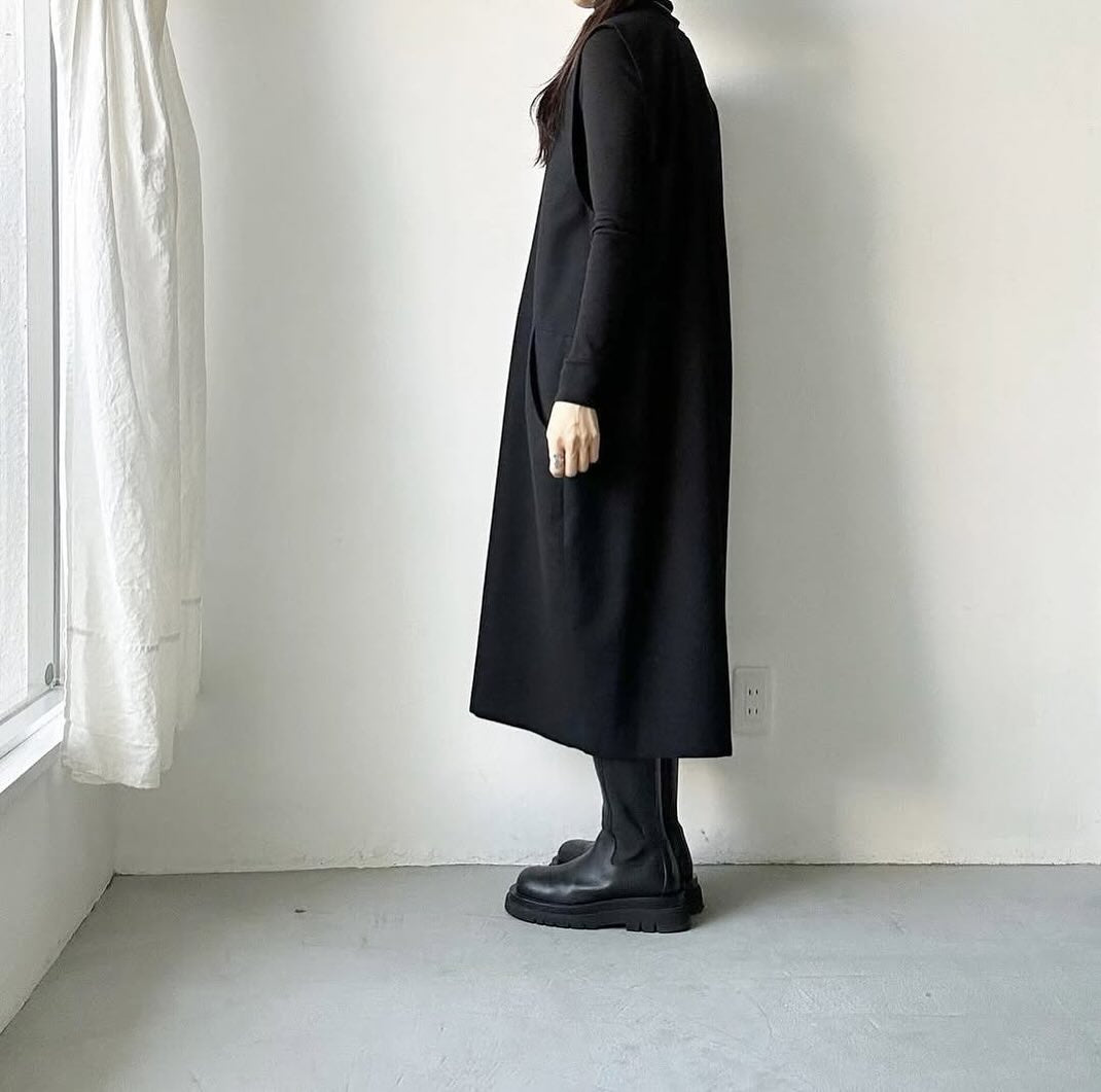 atelier naruse コットンウールヘリンボンジャンパースカート