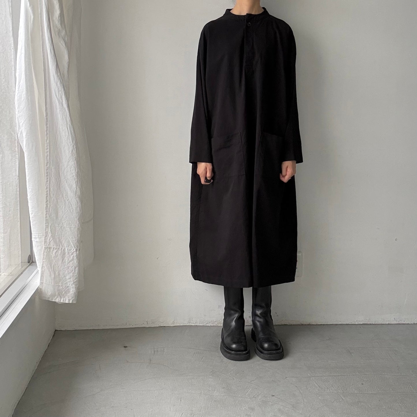 jujudhau デッドストックコットンプルオーバードレス