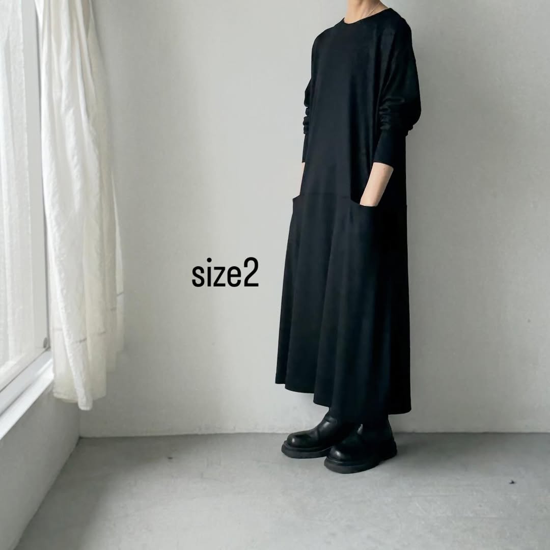 atelier naruse  スムースウールコクーンワンピース　size2