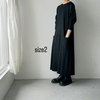 atelier naruse  スムースウールコクーンワンピース　size2