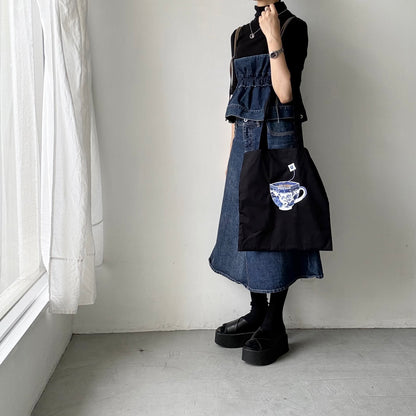 R&D.M.Co  BLUE WILLOWミルクティートートバッグ