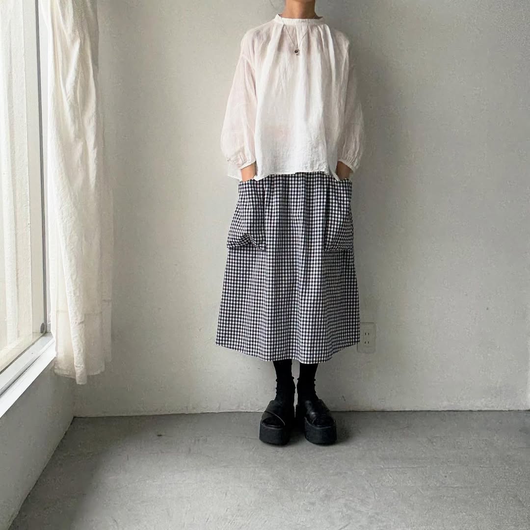 R&D.M.Co  リネンヘンプスモックブラウス　オフホワイト