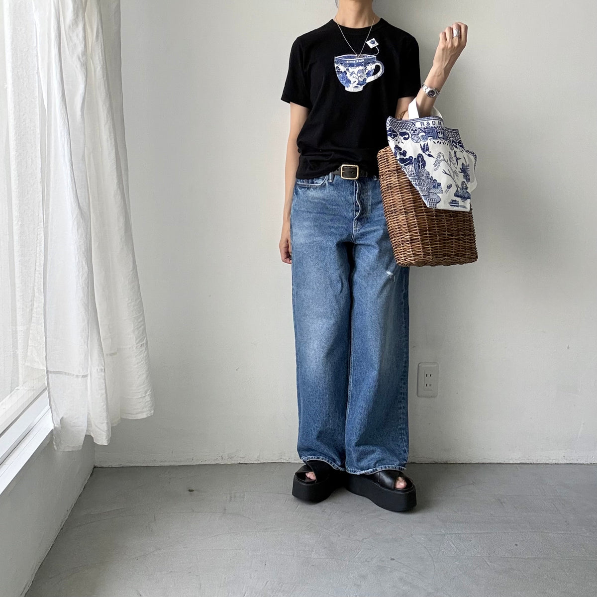 R&D.M.Co  BLUE WILLOWトートバッグ