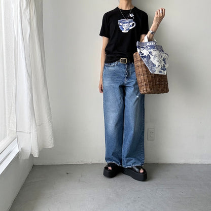 R&D.M.Co  BLUE WILLOWトートバッグ