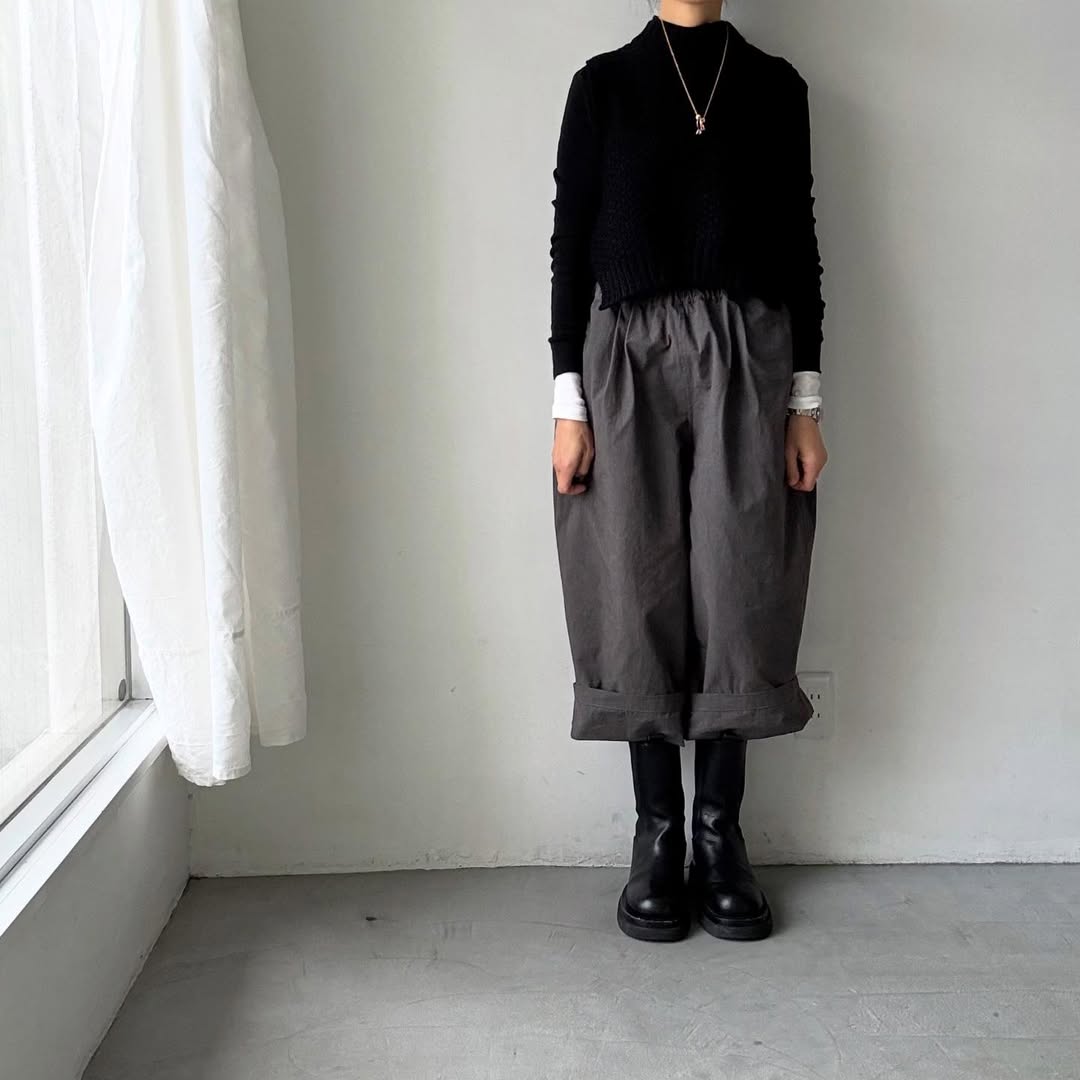 Linenya  タックワイドパンツ