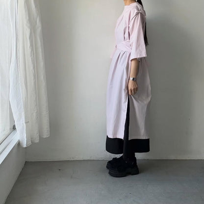ayanoguchiaya　フリップロングシャツドレス　ローズ