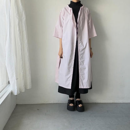 ayanoguchiaya　フリップロングシャツドレス　ローズ