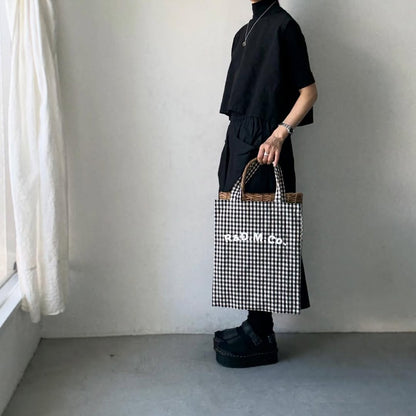 R&D.M.Co  ギンガムチェックトートバッグ