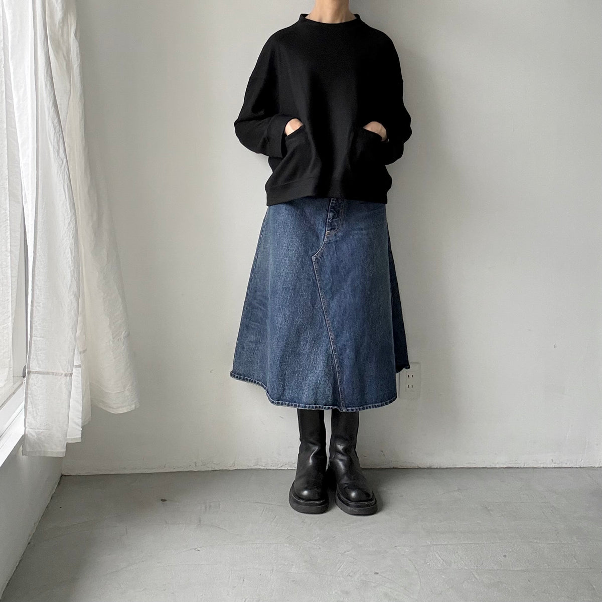 R&D.M.Co  ミドルスムースポケットプルオーバー