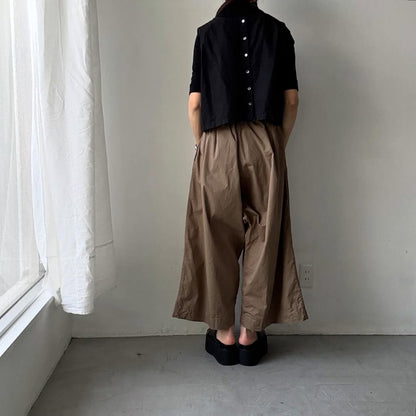 jujudhau  デッドストックコットンワイドパンツ　カーキ