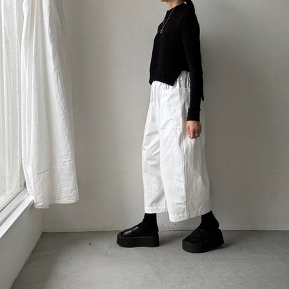 atelier d'antan Perriereコットンワイドパンツ　ホワイトsize 1