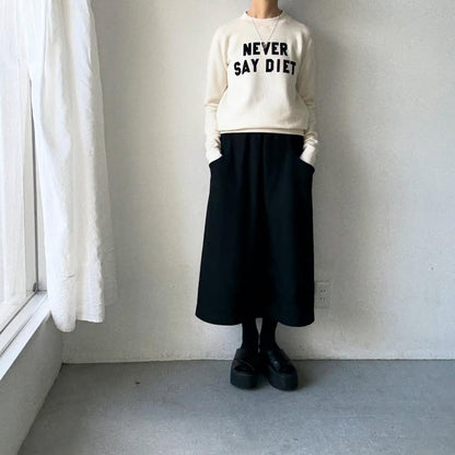 R&D.M.Co  NEVER SAY DIET スウェットシャツ　ナチュラル