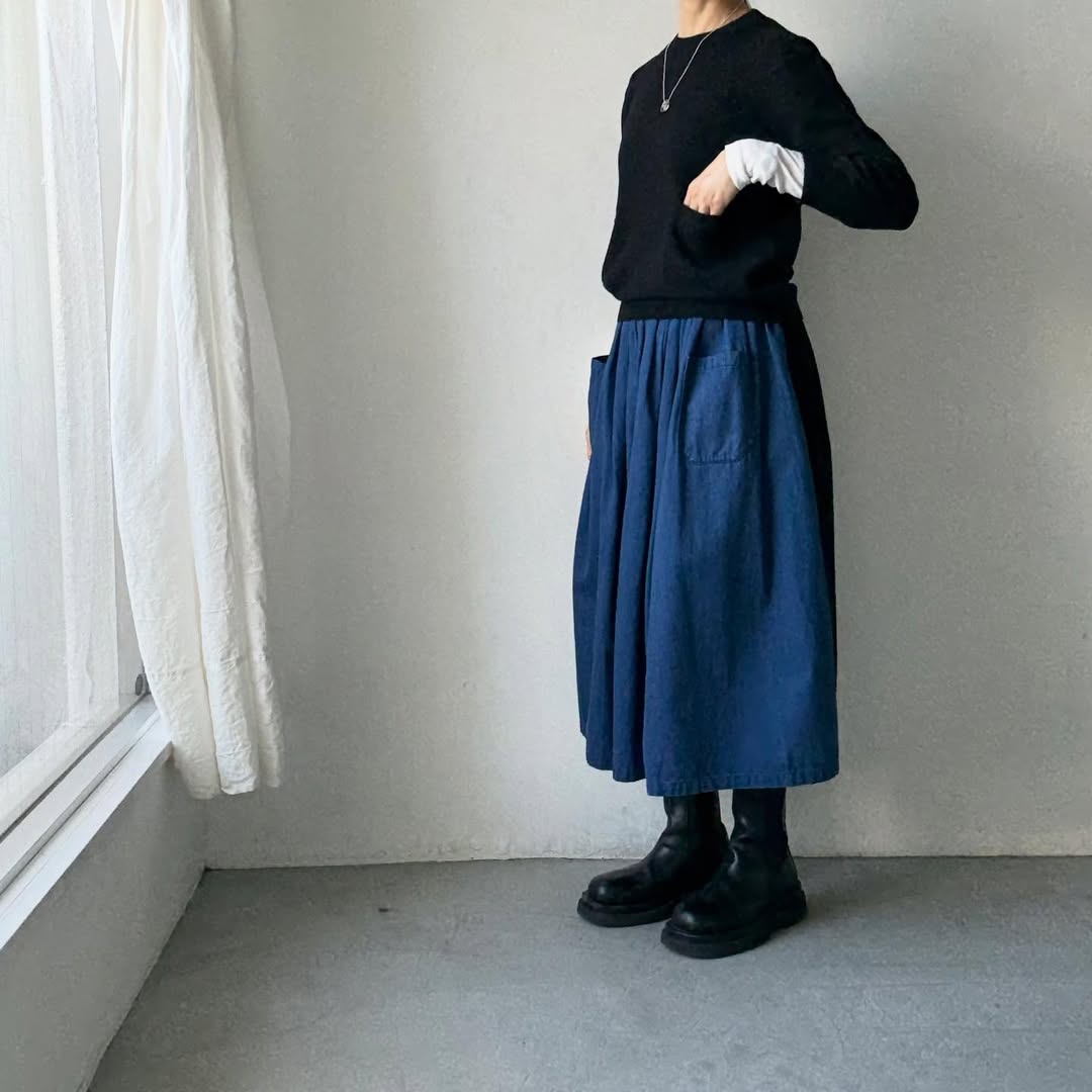 R&D.M.Co  ウールカシミアポケットプルオーバー　ブラック