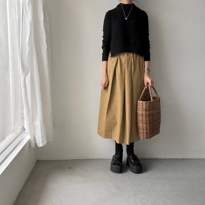 Linenya  コットンタックスカート　82センチ　ベージュ
