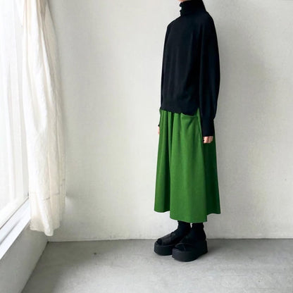 atelier naruse ウールタートルネックニット　ブラック