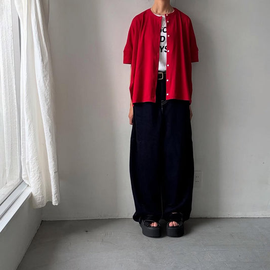 Linenya  Tシャツカーディガン　レッド