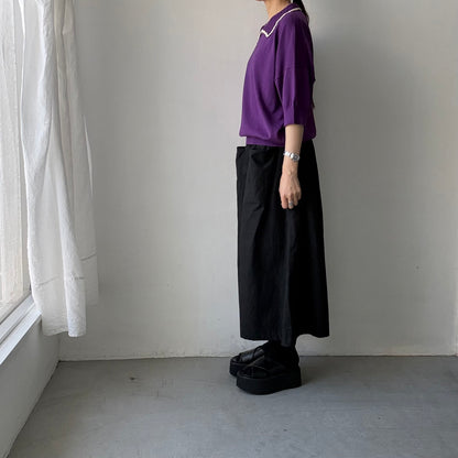 atelier naruse  コットンクロシェカラーニット　パープル