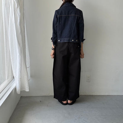 ゴーシュ  オーガニックダックコットンストレートラインパンツ