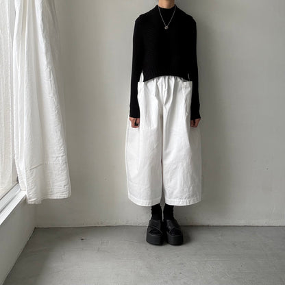 atelier d'antan Perriereコットンワイドパンツ　ホワイトsize 1