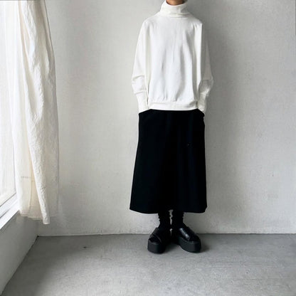 Linenya  コットンハイネックプルオーバー　ホワイト