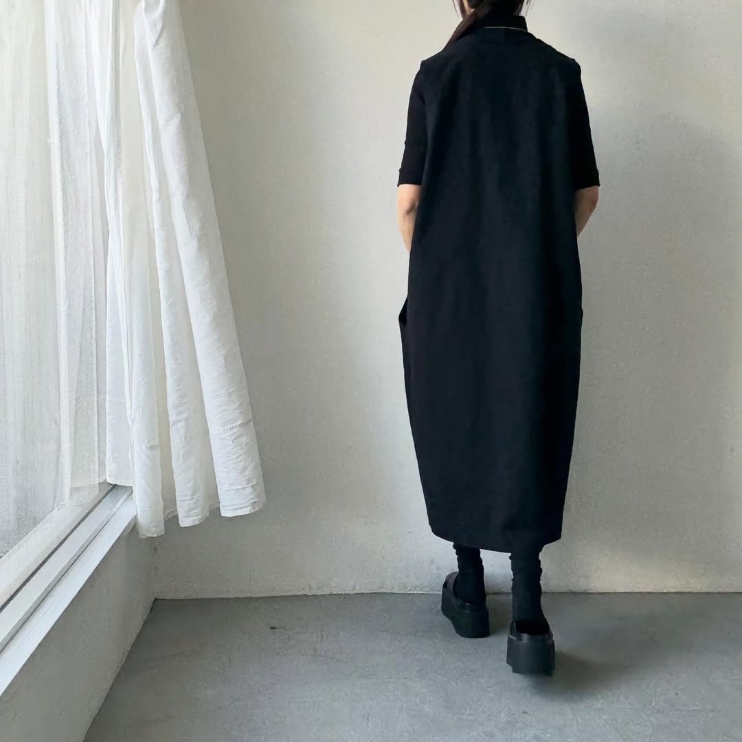 atelier naruse コットンリネンスラブジャンパースカート