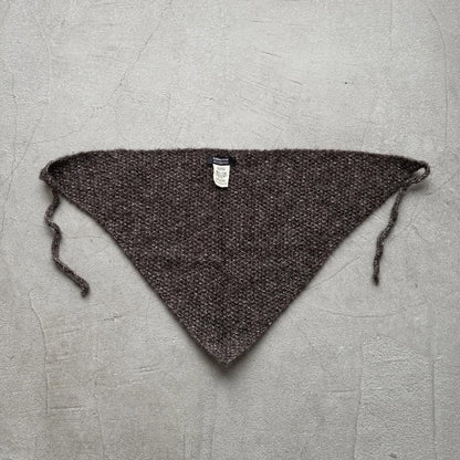 Karakoram アルパカコットントライアングルスカーフ　ダークブラウン