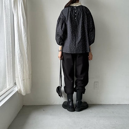 MAGALI コットンリネンスノーウィープルオーバー