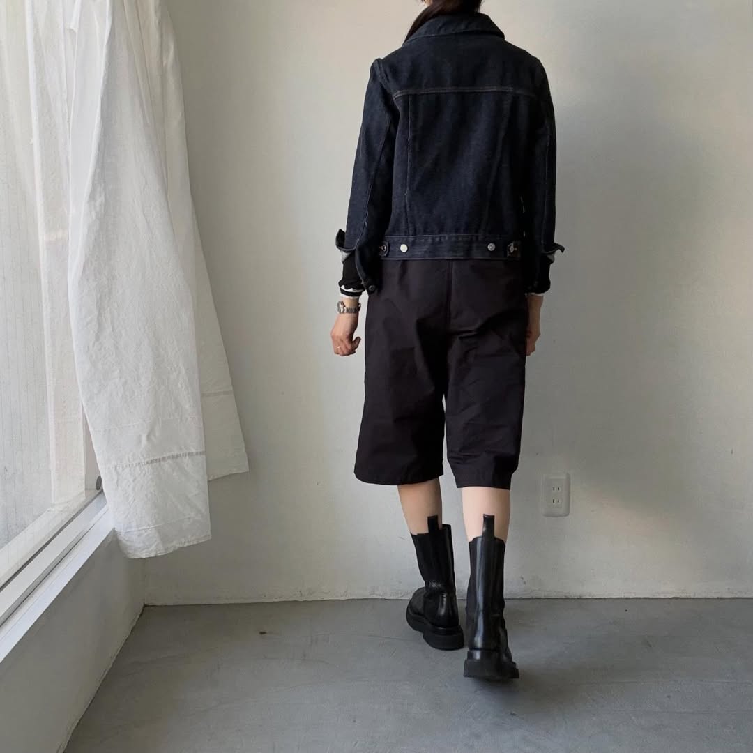 homspun  リップストップハーフパンツ　ネイビー