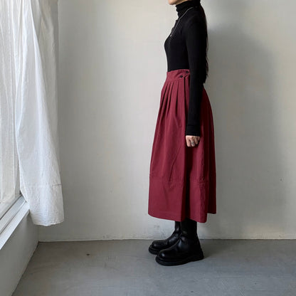 MAGALI オールドコットンラップ風スカート　レッド