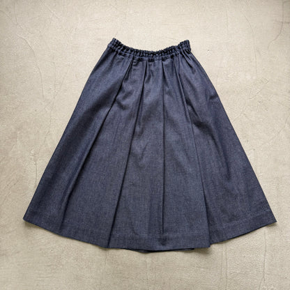 Linenya  デニムタックスカート　75センチ丈