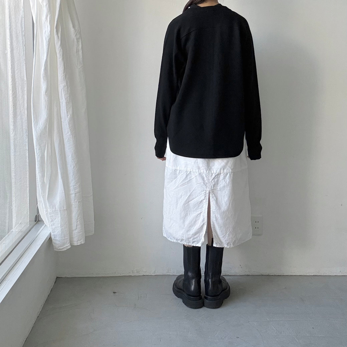 homspun ラムカーディガン　ブラック