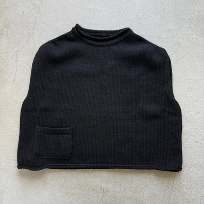 atelier d'antan Rude ウールニットベスト　ブラック