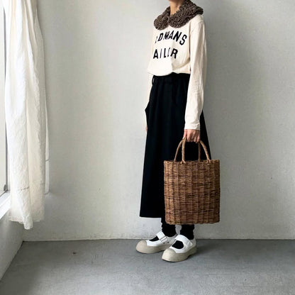 R&D.M.Co  コットンウールフリルカラー　チェック