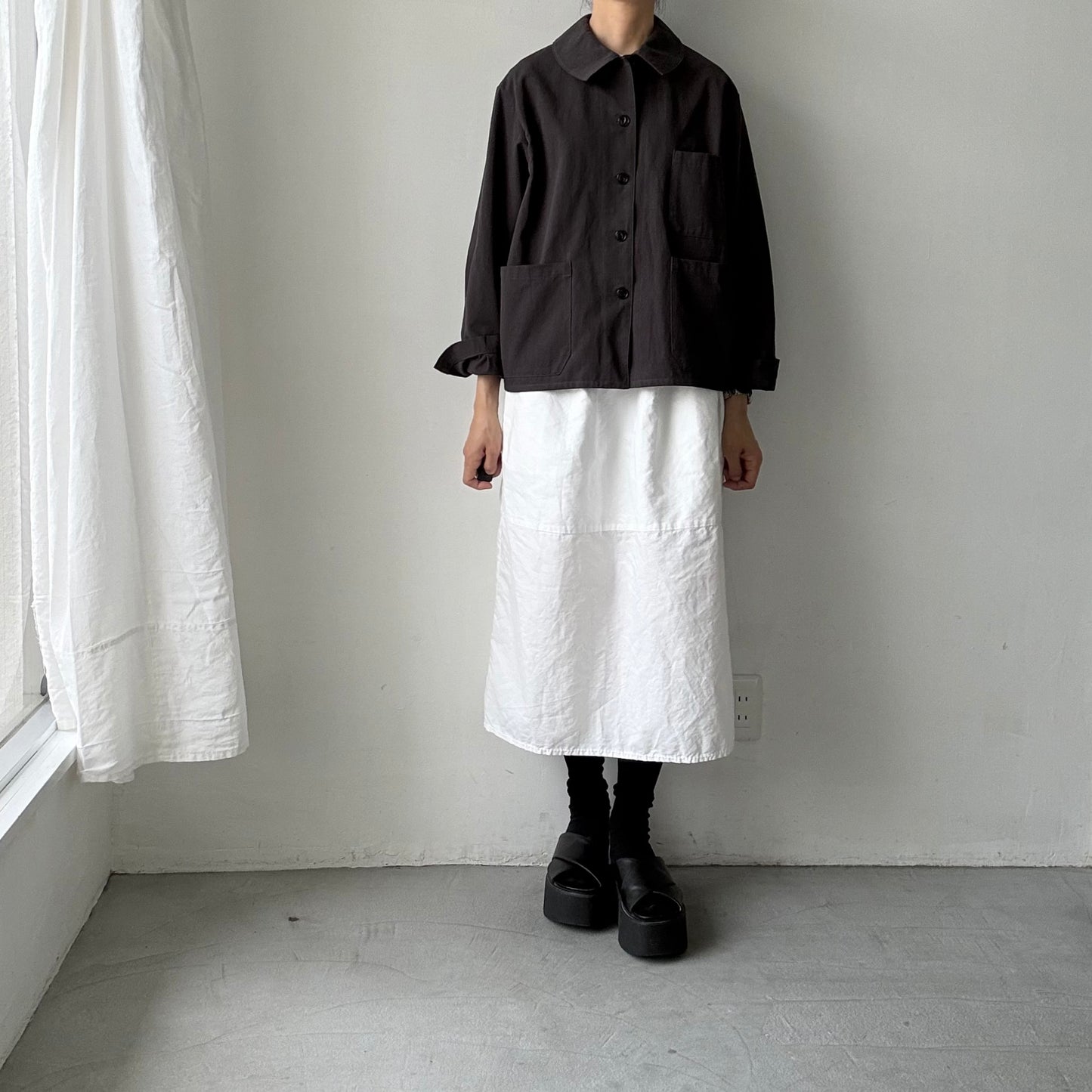 atelier d'antan Kantor コットンジャケット　ダークグレー
